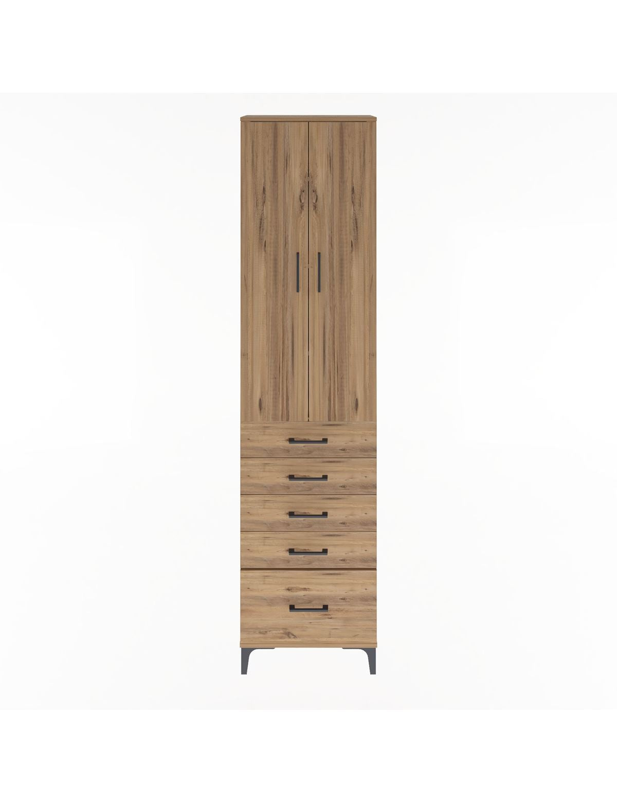 Arges Dolap 4 Raflı 5 Çekmeceli 2 Kapaklı 60x30x243 - S32M013V9A