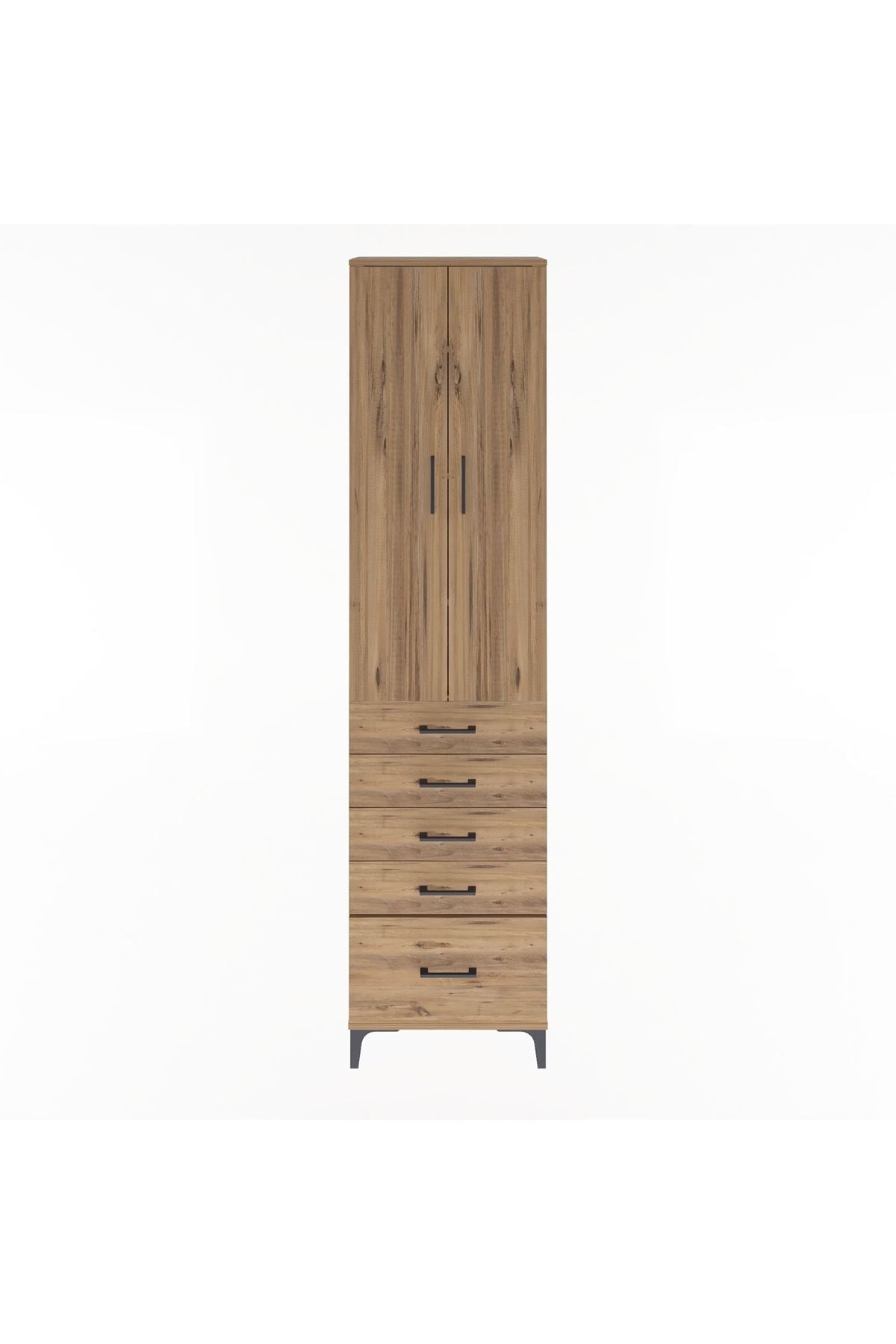Arges Dolap 4 Raflı 5 Çekmeceli 2 Kapaklı 60x30x243 - S32M013V9A