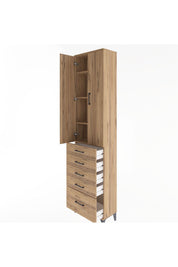Arges Dolap 4 Raflı 5 Çekmeceli 2 Kapaklı 60x30x243 - S32M013V9A