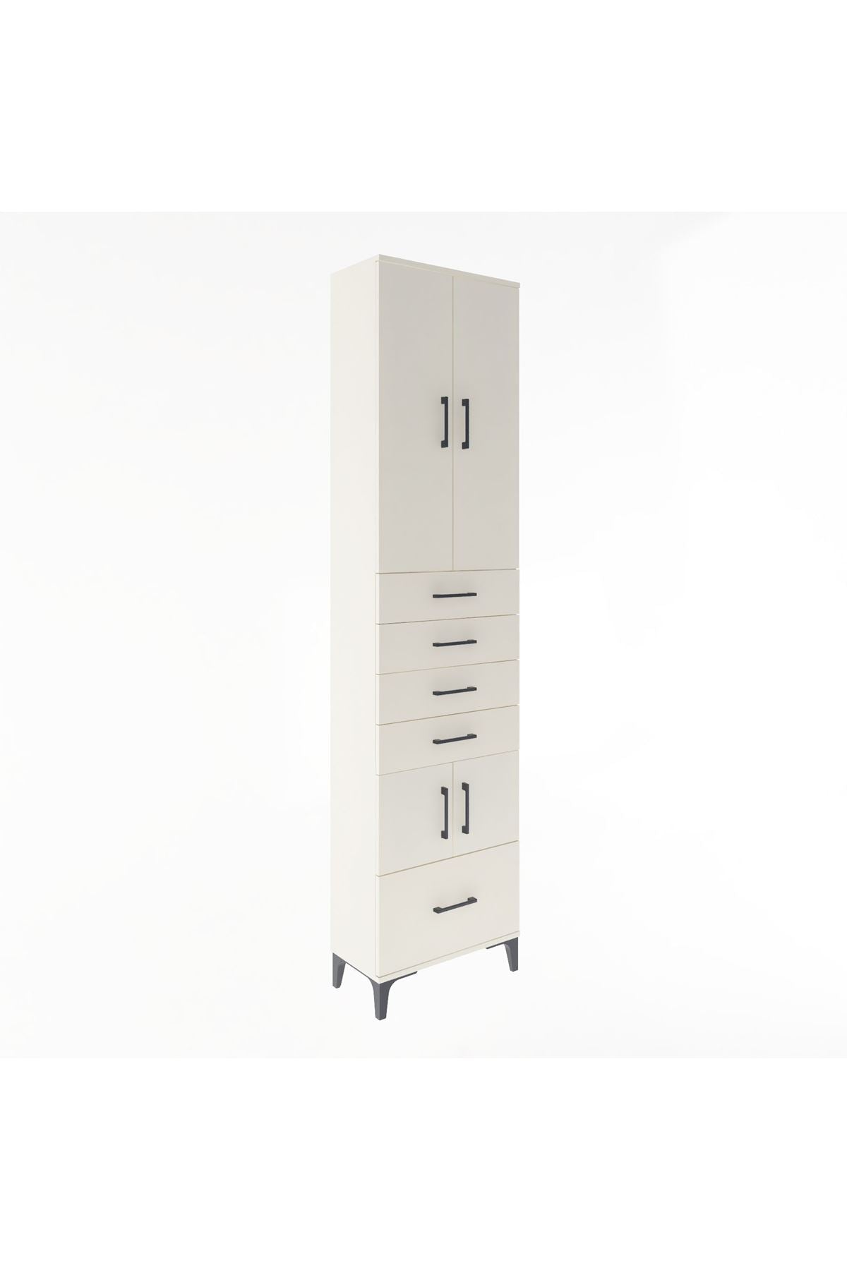 Arges Dolap 4 Raflı 5 Çekmeceli 4 Kapaklı 60x30x243 - S32M014V1A