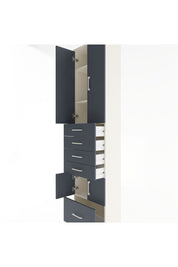 Arges Dolap 4 Raflı 5 Çekmeceli 4 Kapaklı 60x30x243 - S32M014V2A