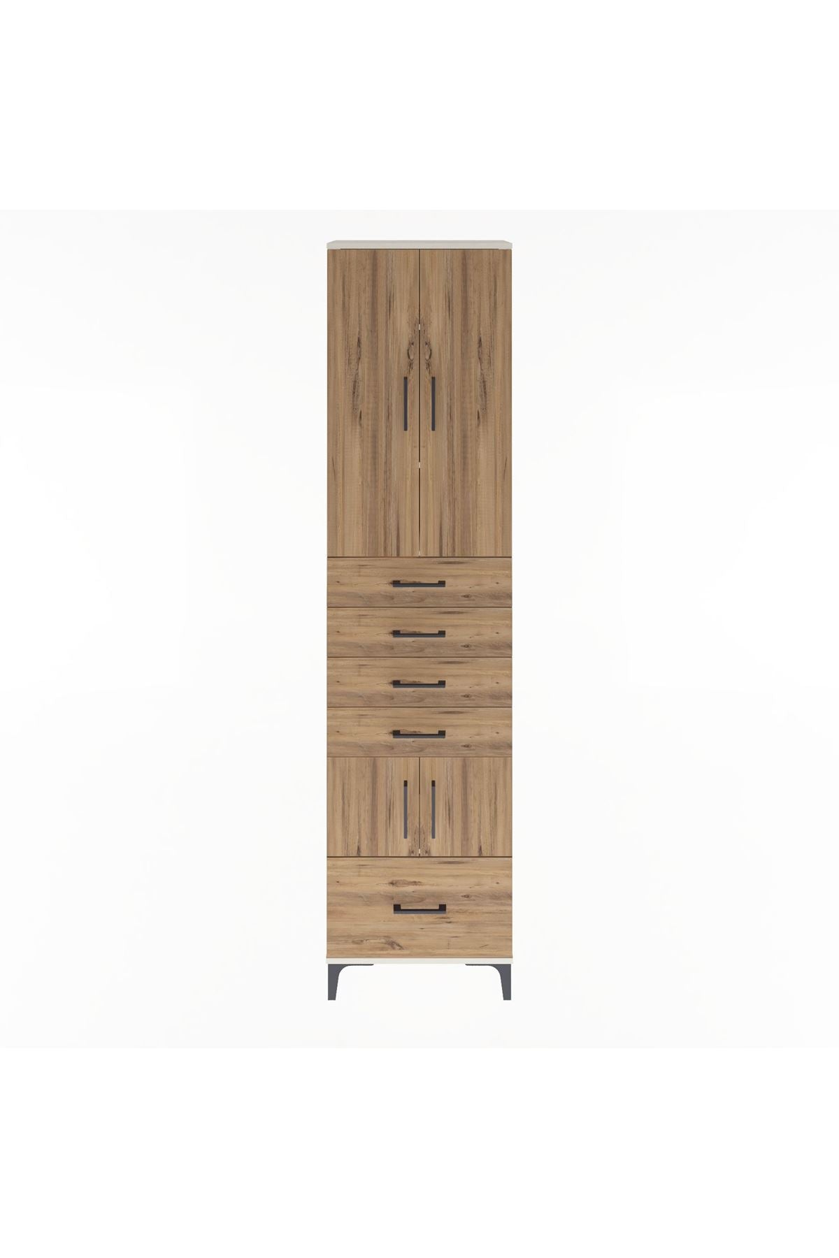 Arges Dolap 4 Raflı 5 Çekmeceli 4 Kapaklı 60x30x243 - S32M014V3A