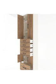 Arges Dolap 4 Raflı 5 Çekmeceli 4 Kapaklı 60x30x243 - S32M014V3A