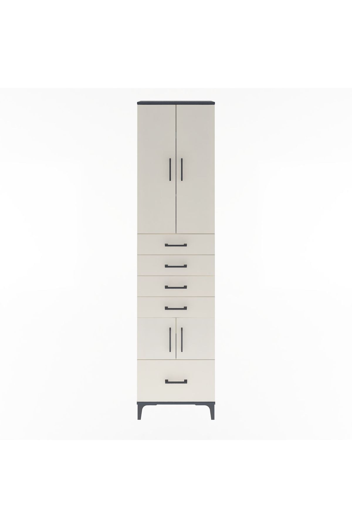 Arges Dolap 4 Raflı 5 Çekmeceli 4 Kapaklı 60x30x243 - S32M014V4A