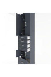 Arges Dolap 4 Raflı 5 Çekmeceli 4 Kapaklı 60x30x243 - S32M014V5A