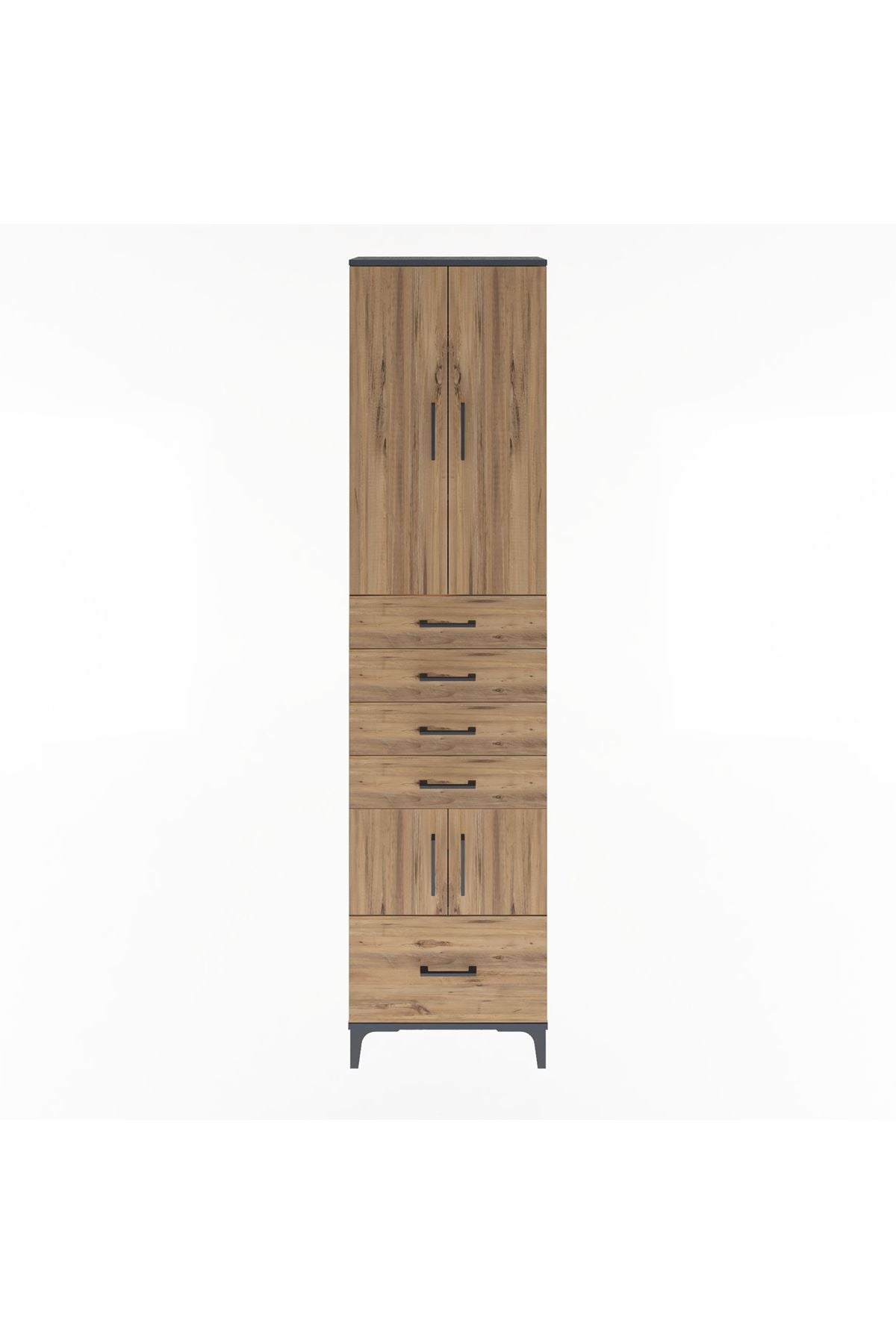 Arges Dolap 4 Raflı 5 Çekmeceli 4 Kapaklı 60x30x243 - S32M014V6A