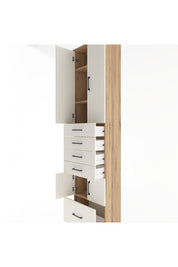 Arges Dolap 4 Raflı 5 Çekmeceli 4 Kapaklı 60x30x243 - S32M014V7A