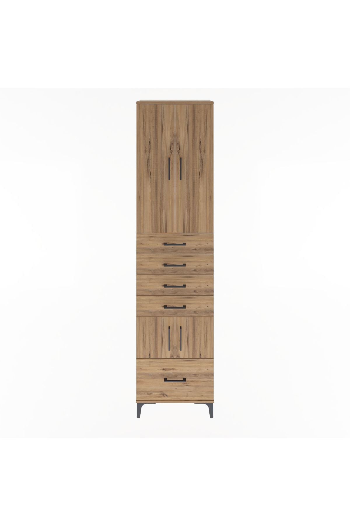 Arges Dolap 4 Raflı 5 Çekmeceli 4 Kapaklı 60x30x243 - S32M014V9A