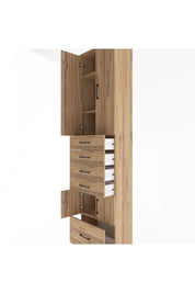 Arges Dolap 4 Raflı 5 Çekmeceli 4 Kapaklı 60x30x243 - S32M014V9A
