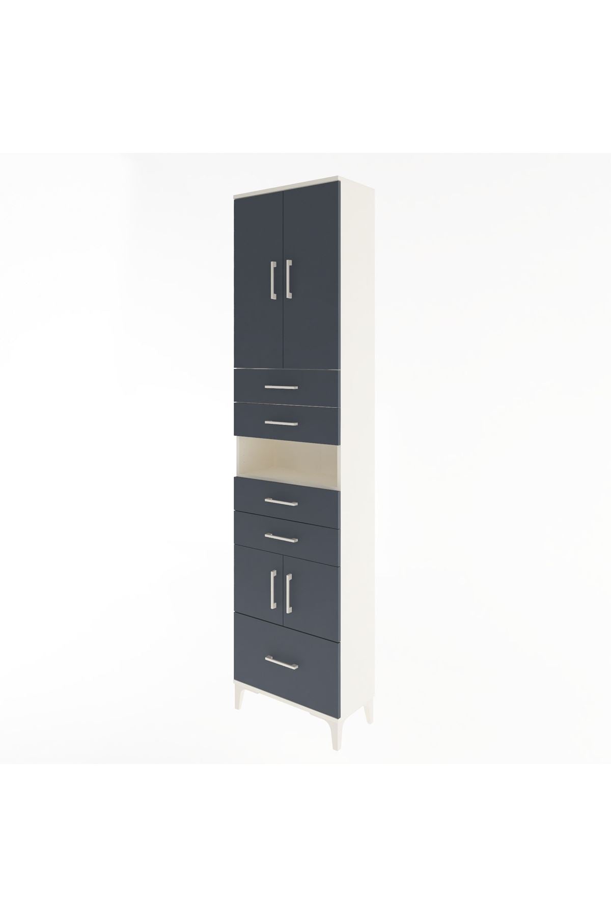 Arges Dolap 4 Raflı 5 Çekmeceli 4 Kapaklı 60x30x243 - S32M015V2A
