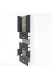 Arges Dolap 4 Raflı 5 Çekmeceli 4 Kapaklı 60x30x243 - S32M015V2A