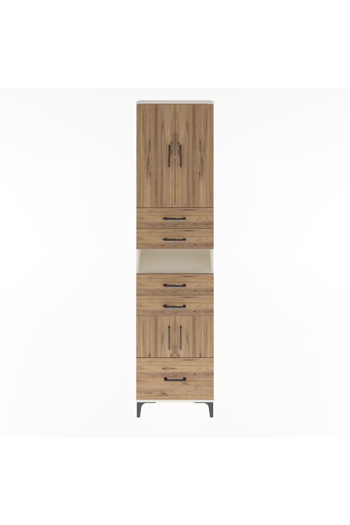 Arges Dolap 4 Raflı 5 Çekmeceli 4 Kapaklı 60x30x243 - S32M015V3A
