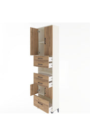 Arges Dolap 4 Raflı 5 Çekmeceli 4 Kapaklı 60x30x243 - S32M015V3A