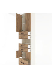 Arges Dolap 4 Raflı 5 Çekmeceli 4 Kapaklı 60x30x243 - S32M015V3A