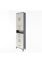 Arges Dolap 4 Raflı 5 Çekmeceli 4 Kapaklı 60x30x243 - S32M015V4A