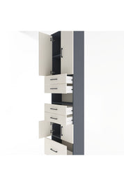 Arges Dolap 4 Raflı 5 Çekmeceli 4 Kapaklı 60x30x243 - S32M015V4A
