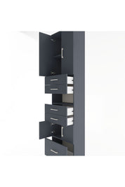 Arges Dolap 4 Raflı 5 Çekmeceli 4 Kapaklı 60x30x243 - S32M015V5A