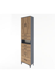 Arges Dolap 4 Raflı 5 Çekmeceli 4 Kapaklı 60x30x243 - S32M015V6A
