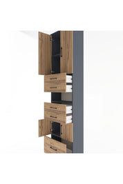 Arges Dolap 4 Raflı 5 Çekmeceli 4 Kapaklı 60x30x243 - S32M015V6A
