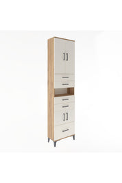 Arges Dolap 4 Raflı 5 Çekmeceli 4 Kapaklı 60x30x243 - S32M015V7A
