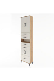 Arges Dolap 4 Raflı 5 Çekmeceli 4 Kapaklı 60x30x243 - S32M015V7A