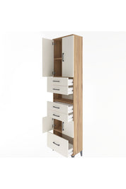 Arges Dolap 4 Raflı 5 Çekmeceli 4 Kapaklı 60x30x243 - S32M015V7A