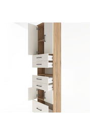 Arges Dolap 4 Raflı 5 Çekmeceli 4 Kapaklı 60x30x243 - S32M015V7A