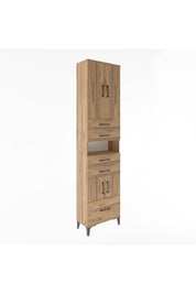 Arges Dolap 4 Raflı 5 Çekmeceli 4 Kapaklı 60x30x243 - S32M015V9A
