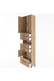 Arges Dolap 4 Raflı 5 Çekmeceli 4 Kapaklı 60x30x243 - S32M015V9A