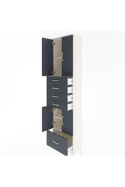 Arges Dolap 4 Raflı 5 Çekmeceli 4 Kapaklı 60x30x243 - S32M016V2A