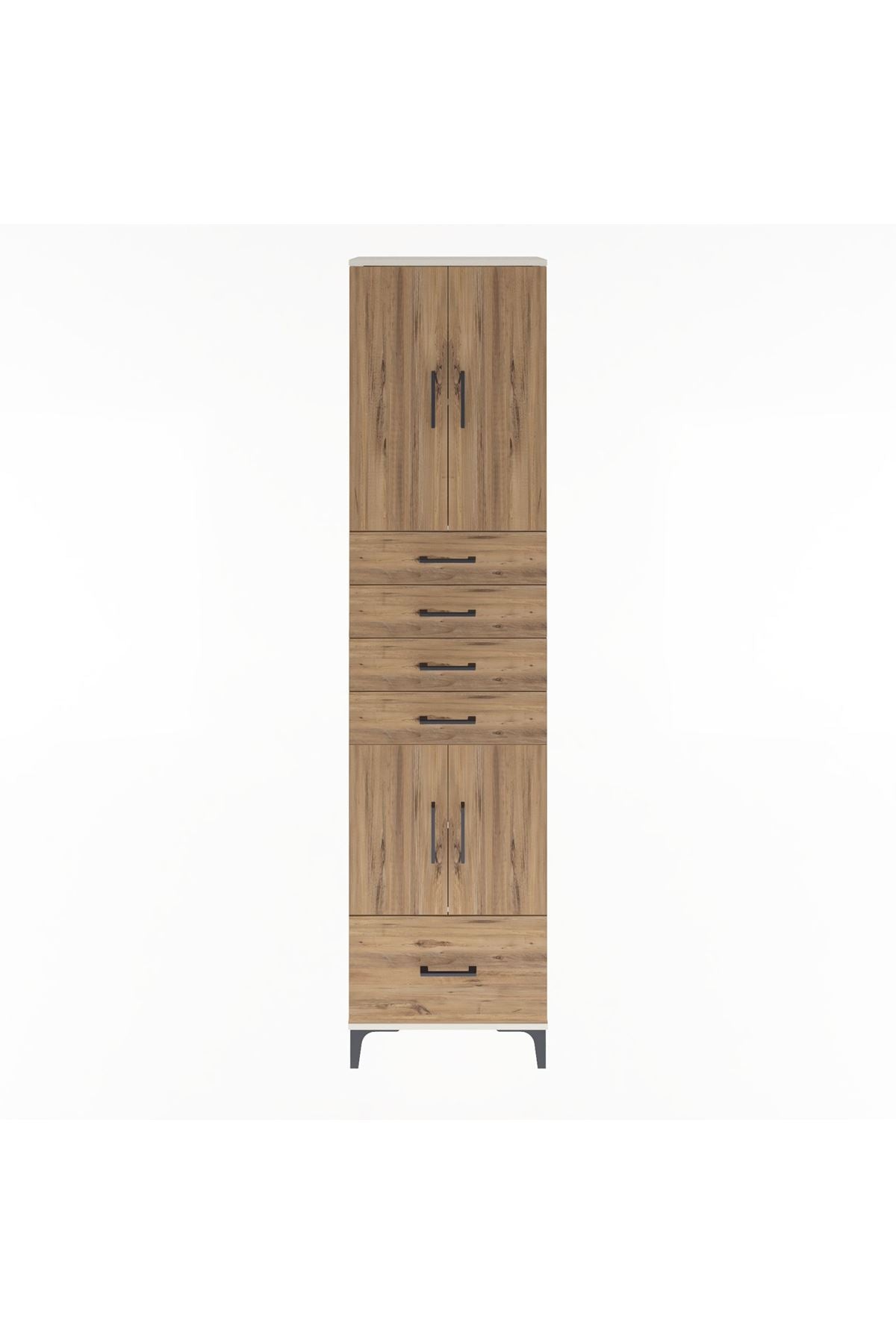 Arges Dolap 4 Raflı 5 Çekmeceli 4 Kapaklı 60x30x243 - S32M016V3A