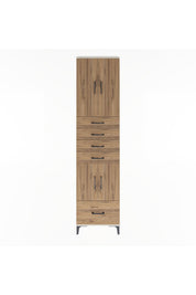 Arges Dolap 4 Raflı 5 Çekmeceli 4 Kapaklı 60x30x243 - S32M016V3A