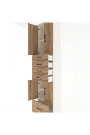 Arges Dolap 4 Raflı 5 Çekmeceli 4 Kapaklı 60x30x243 - S32M016V3A