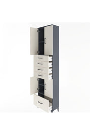 Arges Dolap 4 Raflı 5 Çekmeceli 4 Kapaklı 60x30x243 - S32M016V4A