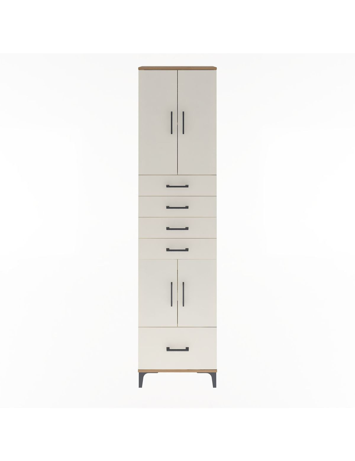 Arges Dolap 4 Raflı 5 Çekmeceli 4 Kapaklı 60x30x243 - S32M016V7A