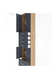 Arges Dolap 4 Raflı 5 Çekmeceli 4 Kapaklı 60x30x243 - S32M016V8A