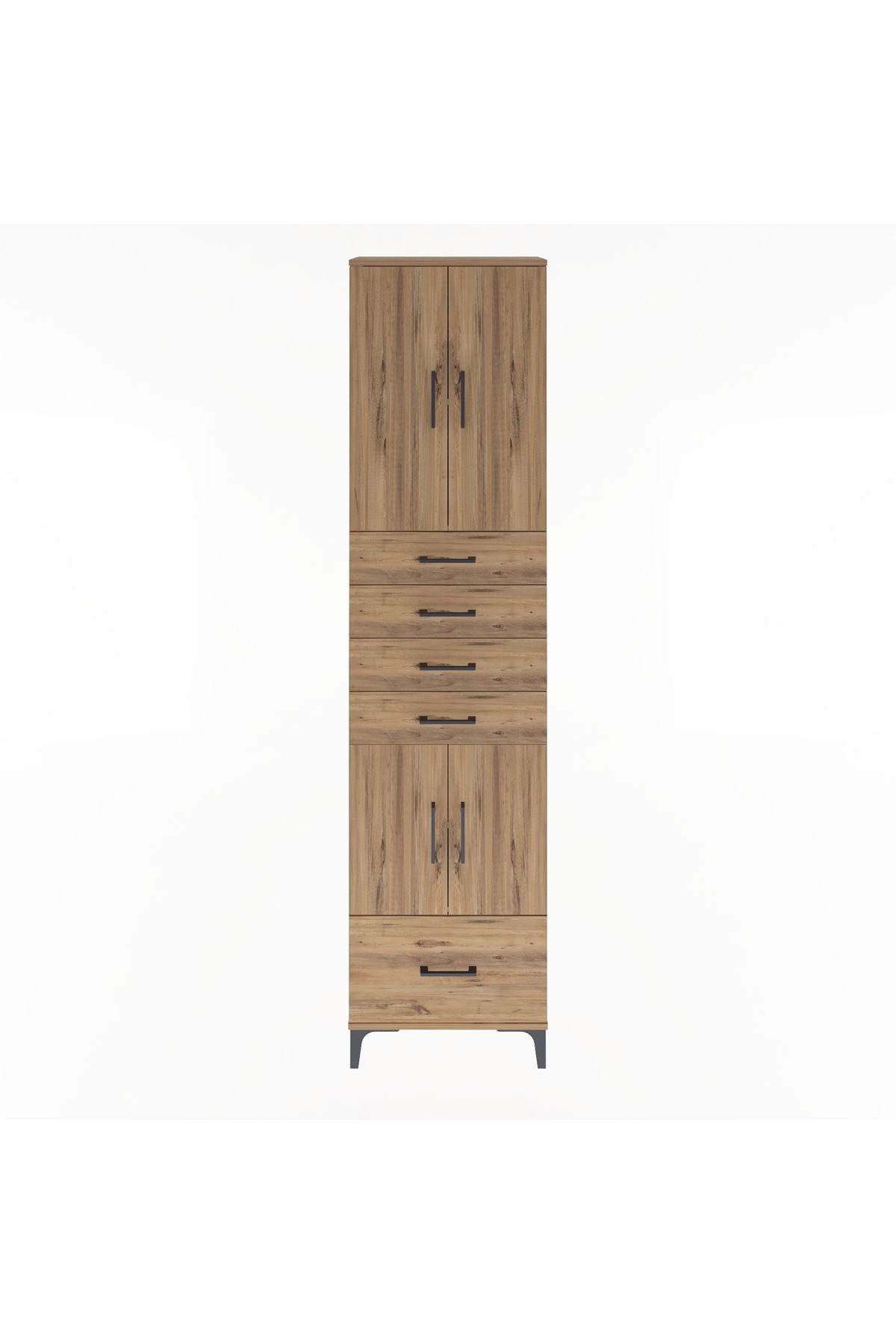 Arges Dolap 4 Raflı 5 Çekmeceli 4 Kapaklı 60x30x243 - S32M016V9A