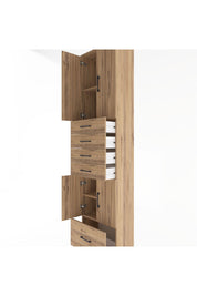 Arges Dolap 4 Raflı 5 Çekmeceli 4 Kapaklı 60x30x243 - S32M016V9A