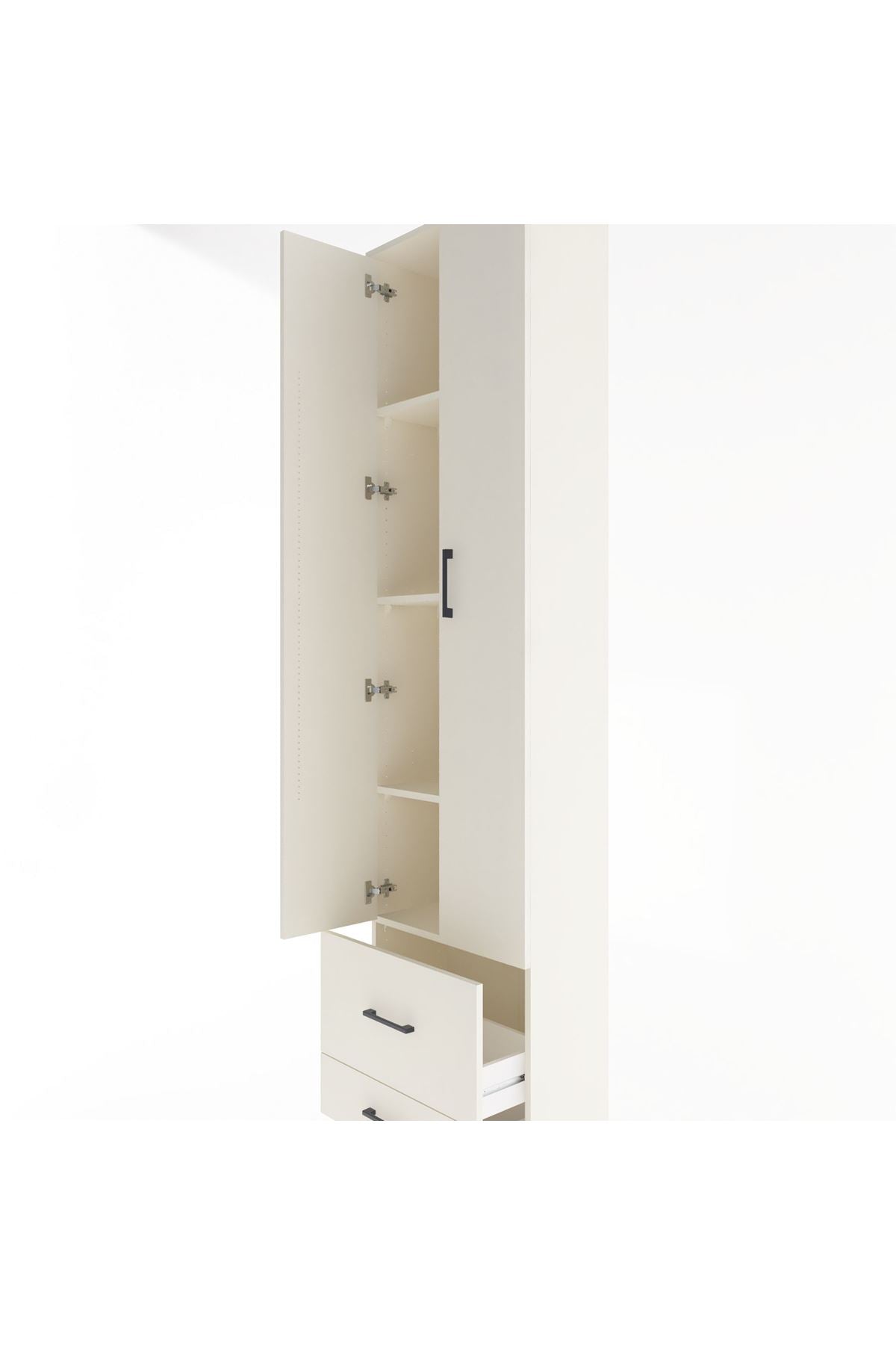 Arges Dolap 4 Raflı 2 Çekmeceli 2 Kapaklı 60x30x243 - S32M017V1A