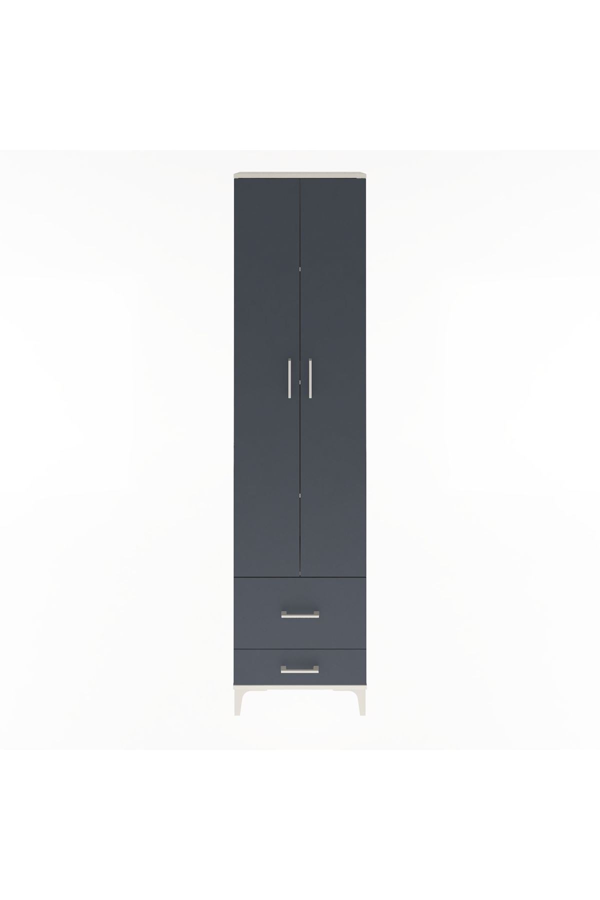 Arges Dolap 4 Raflı 2 Çekmeceli 2 Kapaklı 60x30x243 - S32M017V2A