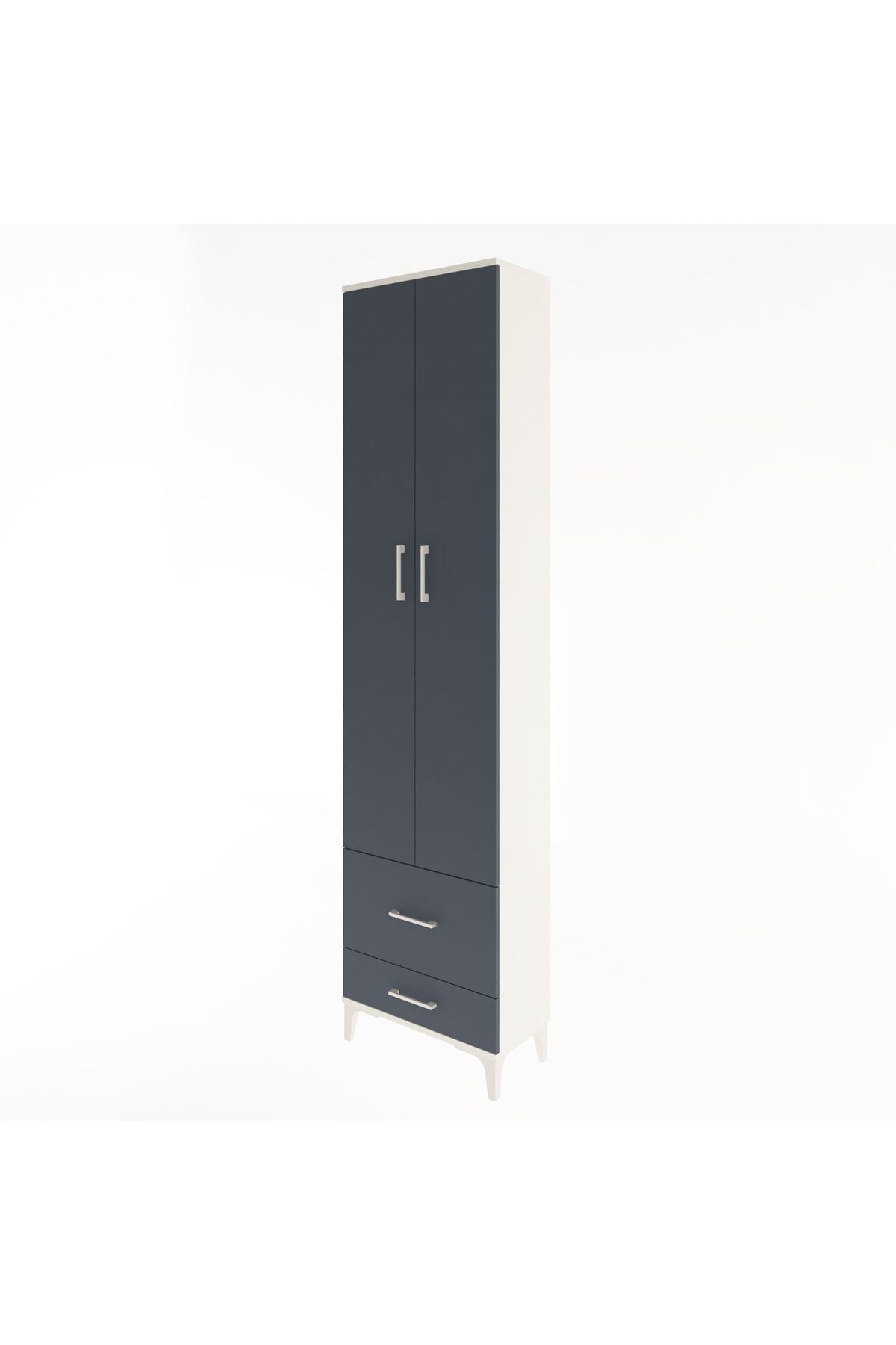 Arges Dolap 4 Raflı 2 Çekmeceli 2 Kapaklı 60x30x243 - S32M017V2A
