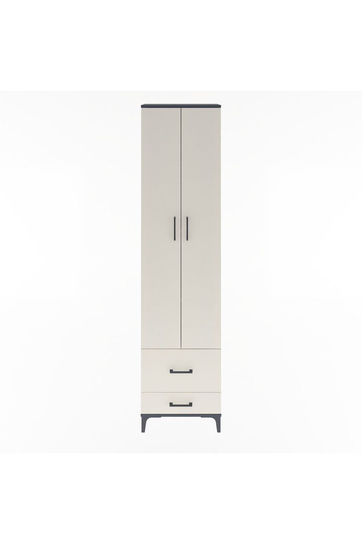 Arges Dolap 4 Raflı 2 Çekmeceli 2 Kapaklı 60x30x243 - S32M017V4A