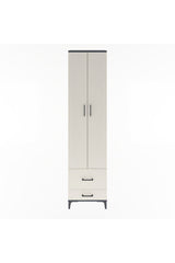 Arges Dolap 4 Raflı 2 Çekmeceli 2 Kapaklı 60x30x243