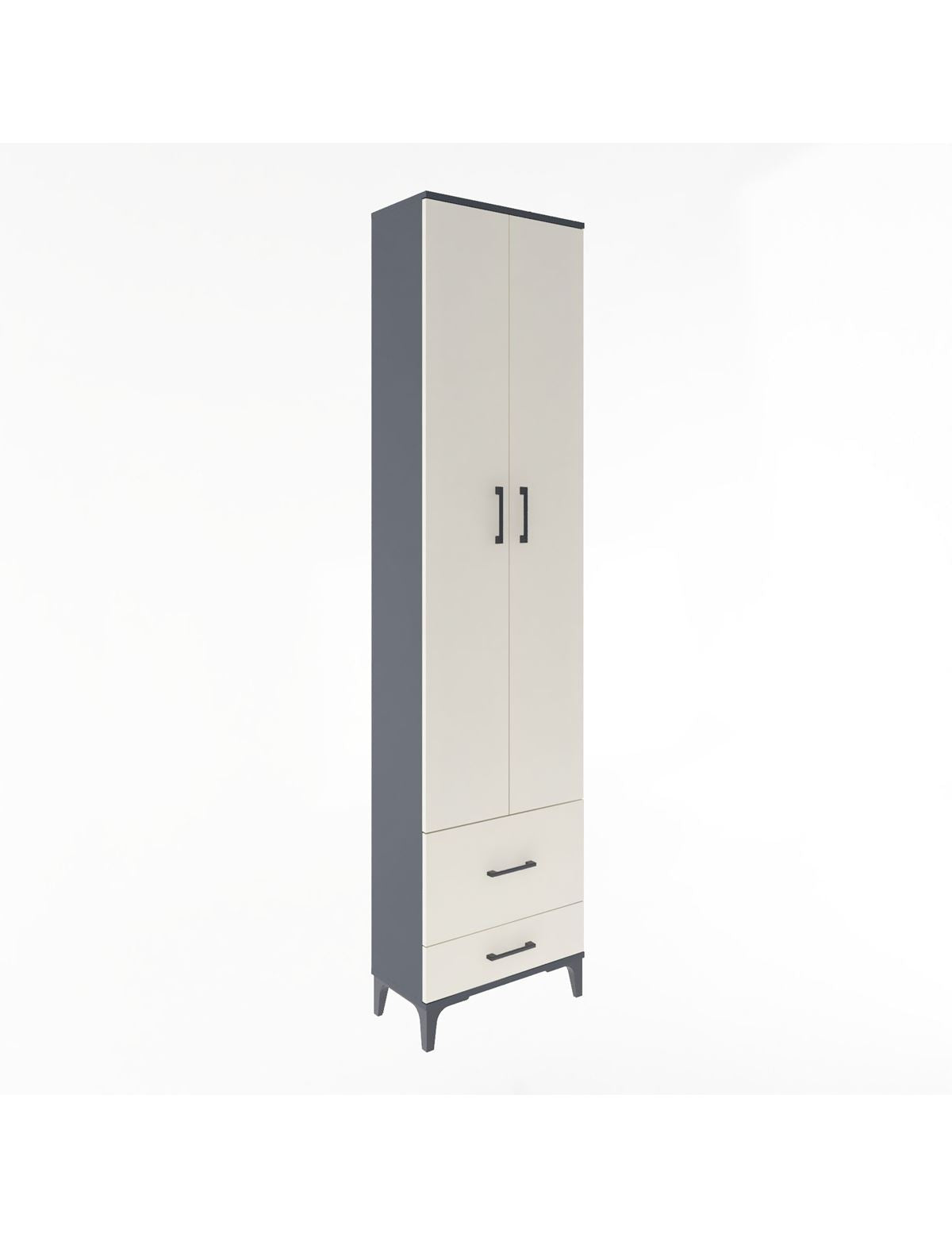 Arges Dolap 4 Raflı 2 Çekmeceli 2 Kapaklı 60x30x243 - S32M017V4A