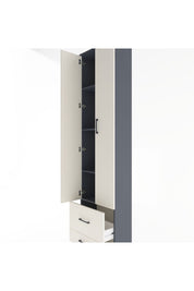 Arges Dolap 4 Raflı 2 Çekmeceli 2 Kapaklı 60x30x243 - S32M017V4A