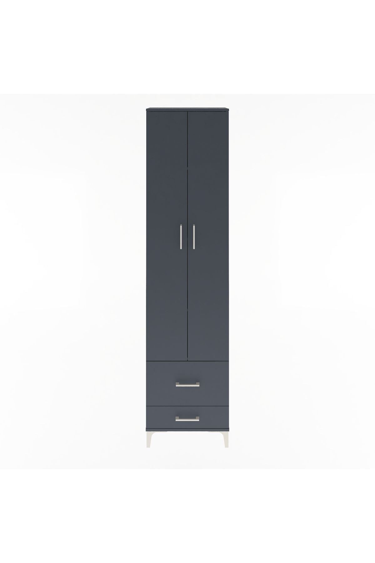 Arges Dolap 4 Raflı 2 Çekmeceli 2 Kapaklı 60x30x243 - S32M017V5A