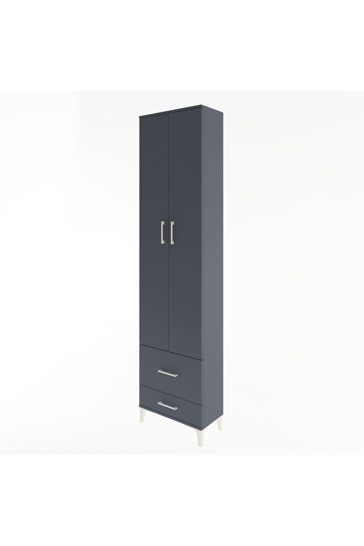 Arges Dolap 4 Raflı 2 Çekmeceli 2 Kapaklı 60x30x243 - S32M017V5A