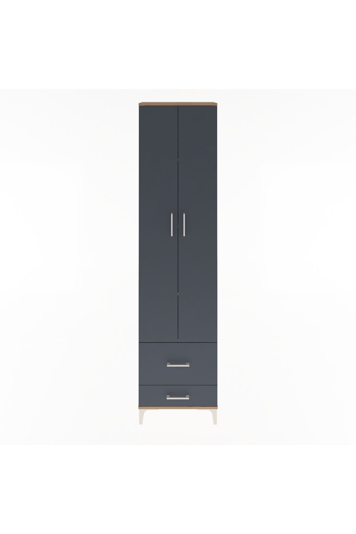 Arges Dolap 4 Raflı 2 Çekmeceli 2 Kapaklı 60x30x243 - S32M017V8A