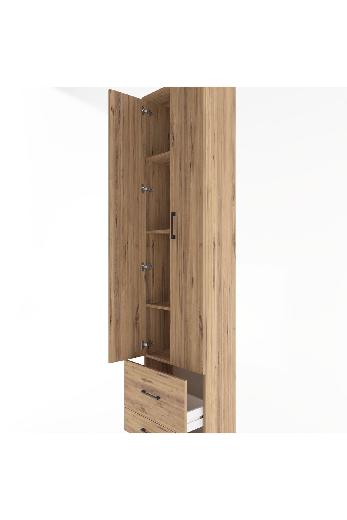 Arges Dolap 4 Raflı 2 Çekmeceli 2 Kapaklı 60x30x243 - S32M017V9A