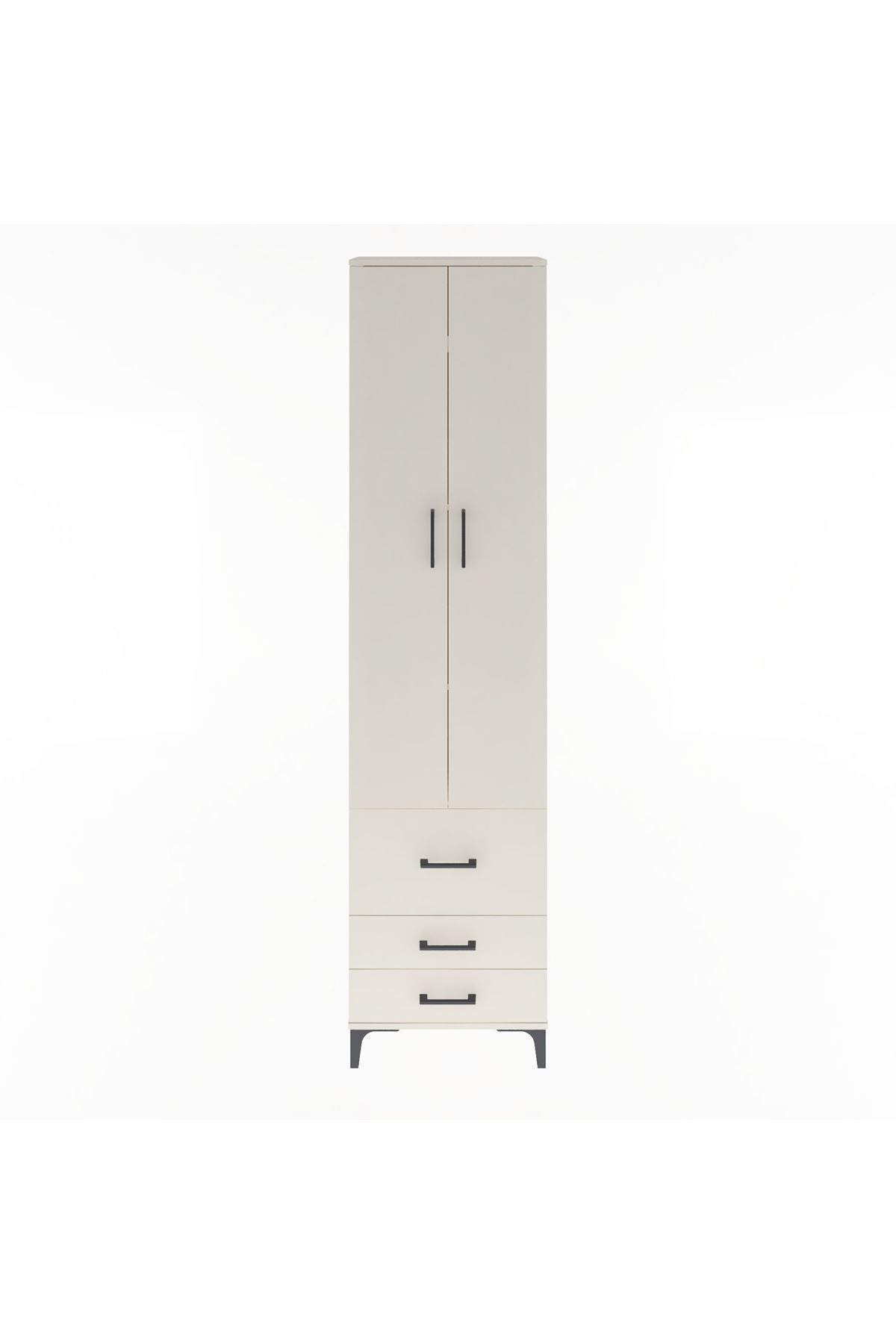 Arges Dolap 4 Raflı 3 Çekmeceli 2 Kapaklı 60x30x243 - S32M018V1A